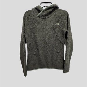 The North Face size s/p  green fleece hoodie sweater jacket